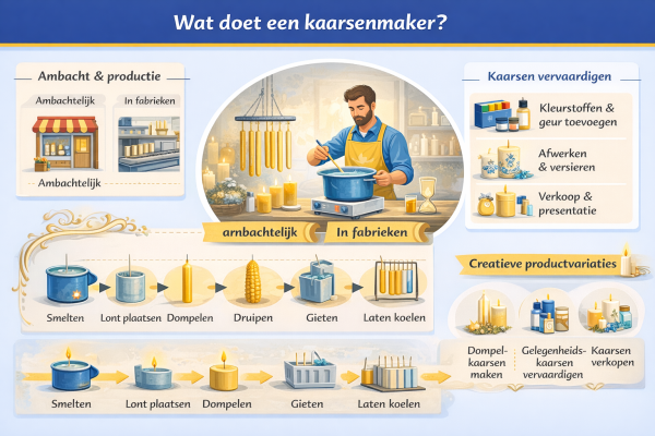 Alles over het beroep kaarsenmaker Wat doet een kaarsenmaker